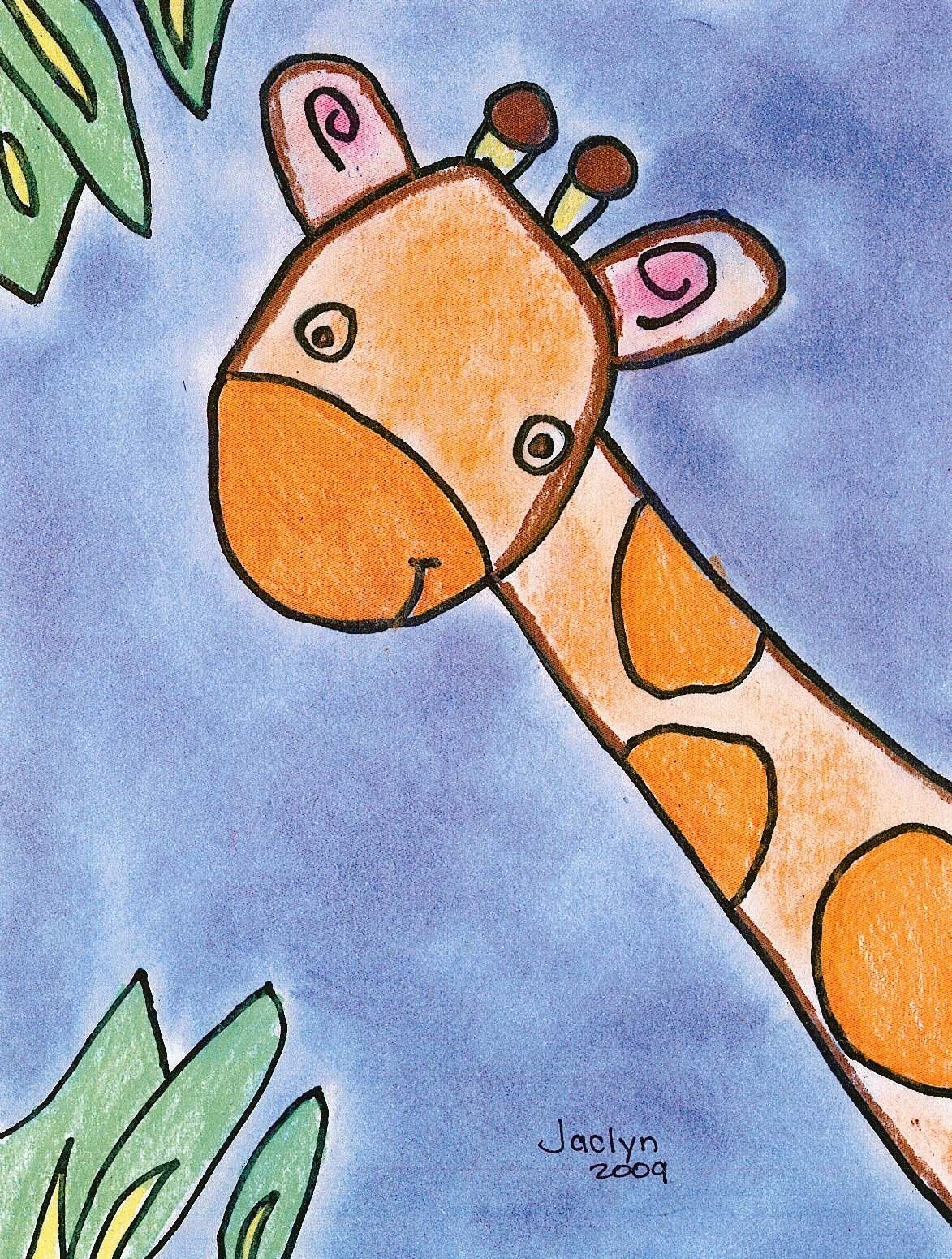 Жираф раскраска