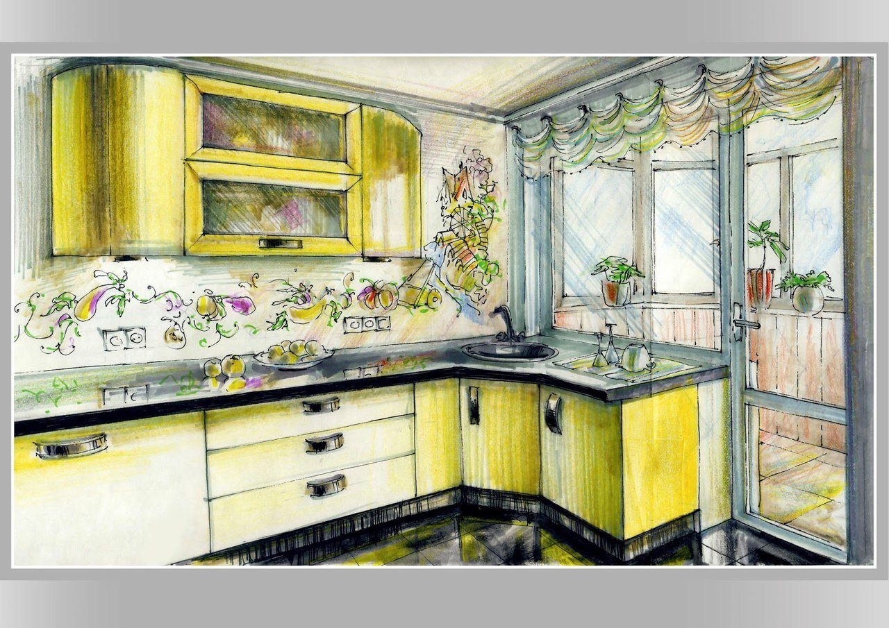 Идеи тематических рисунков на стенах кухни
