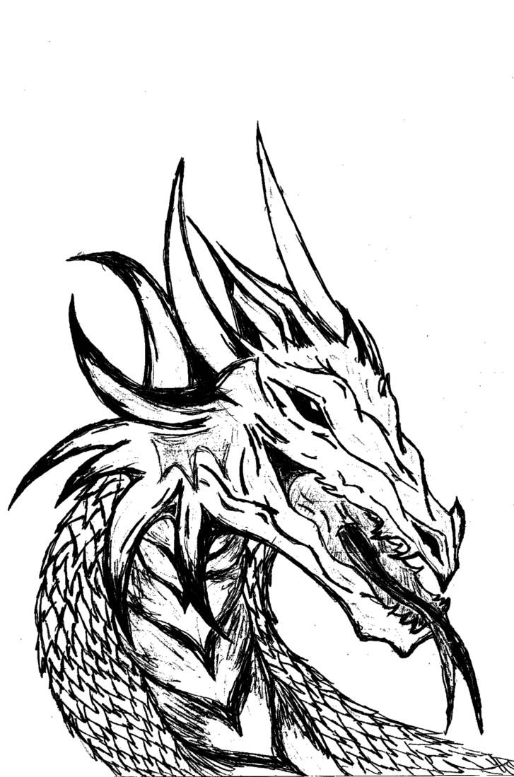 Рисунок злой дракон