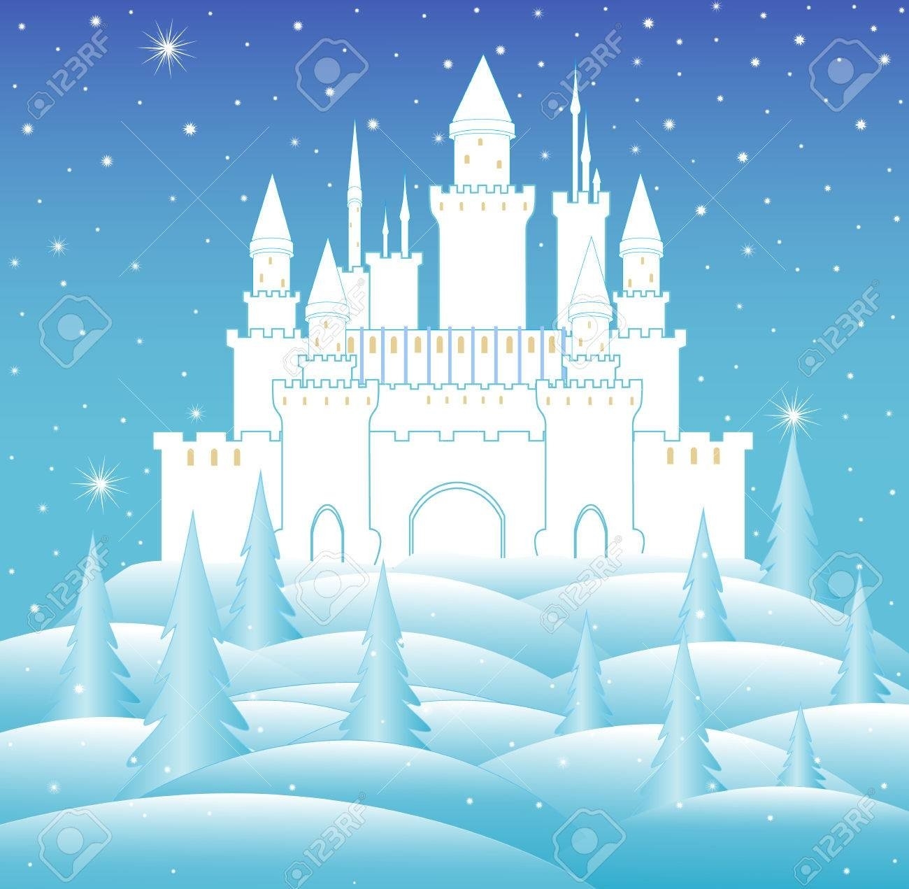 Замок Снежной Королевы рисунок 2 класс