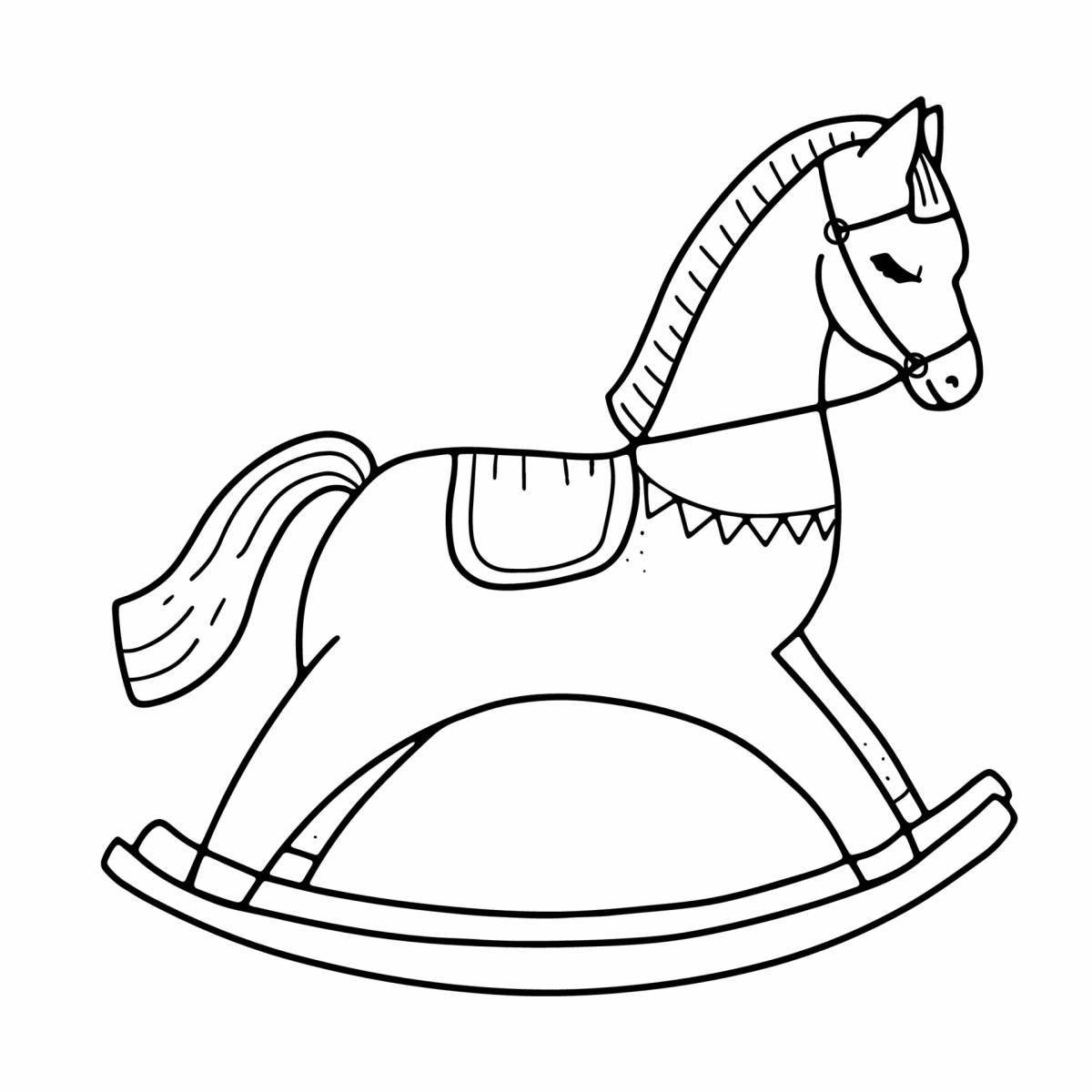 Лошадь качалка рисунок - 71 фото