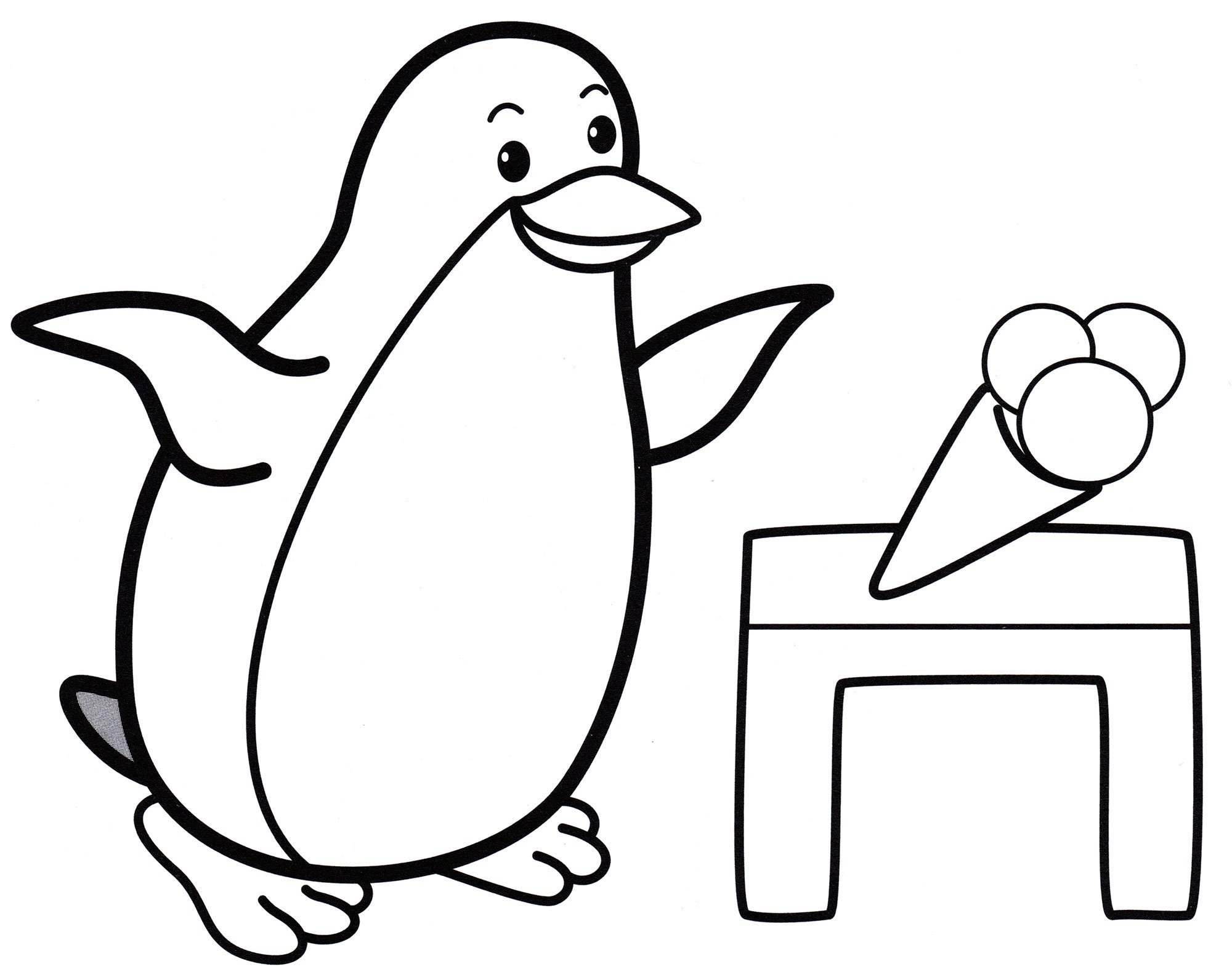 Раскраска Пингвин — Мир раскрасок