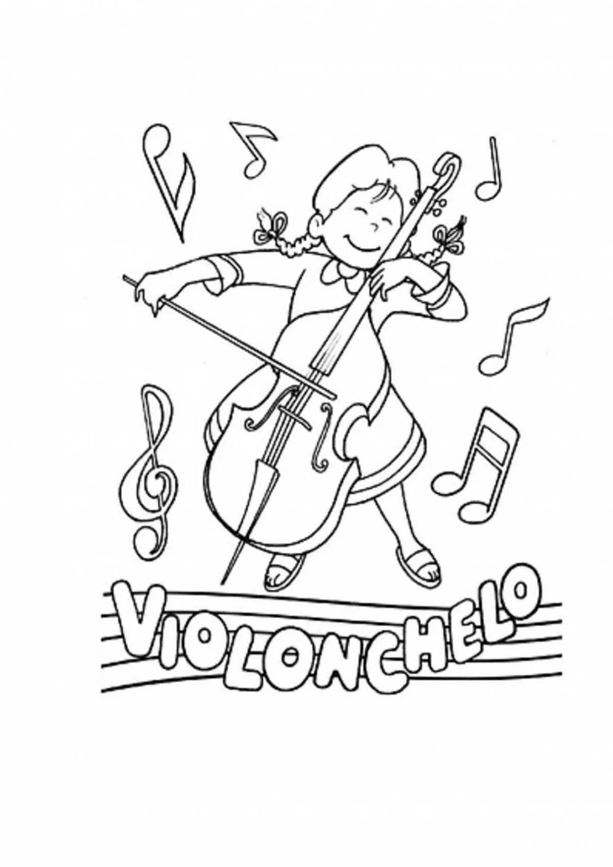 Как нарисовать виолончель