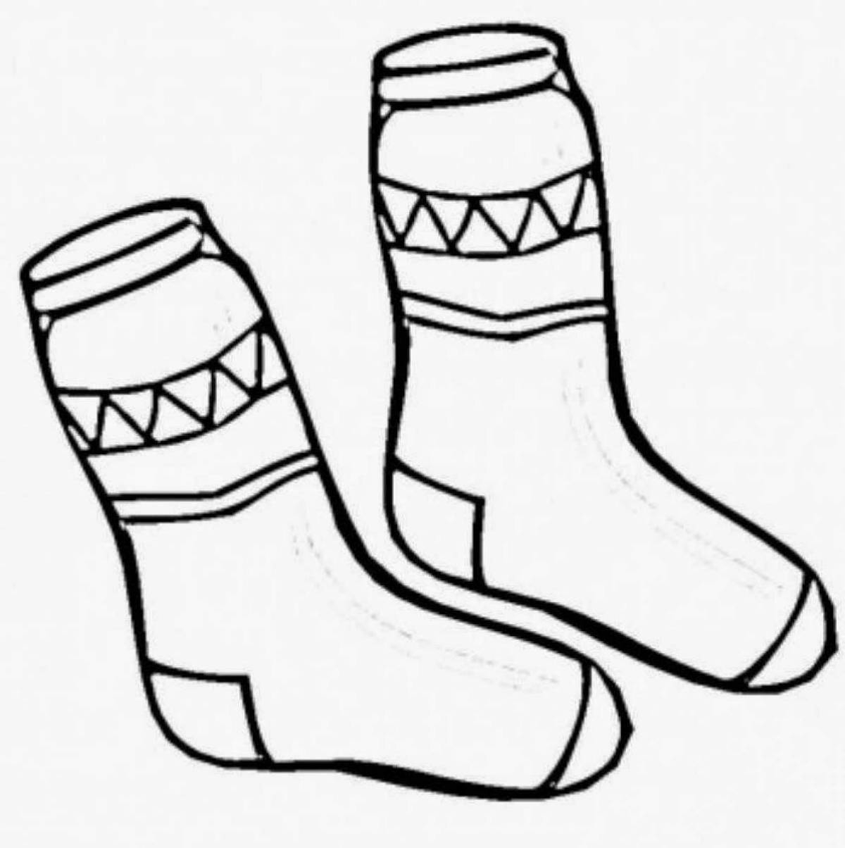 Раскраска Рождественские носки