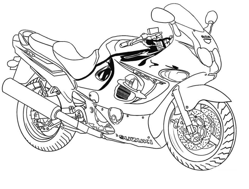 Раскраска Мотоцикл Yamaha