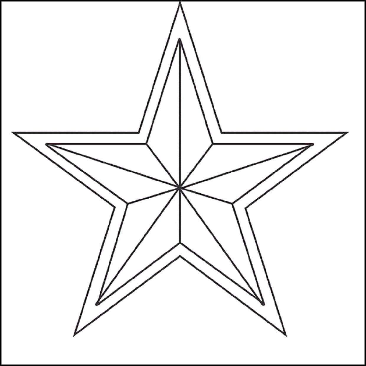Раскраска звезда для дошкольников