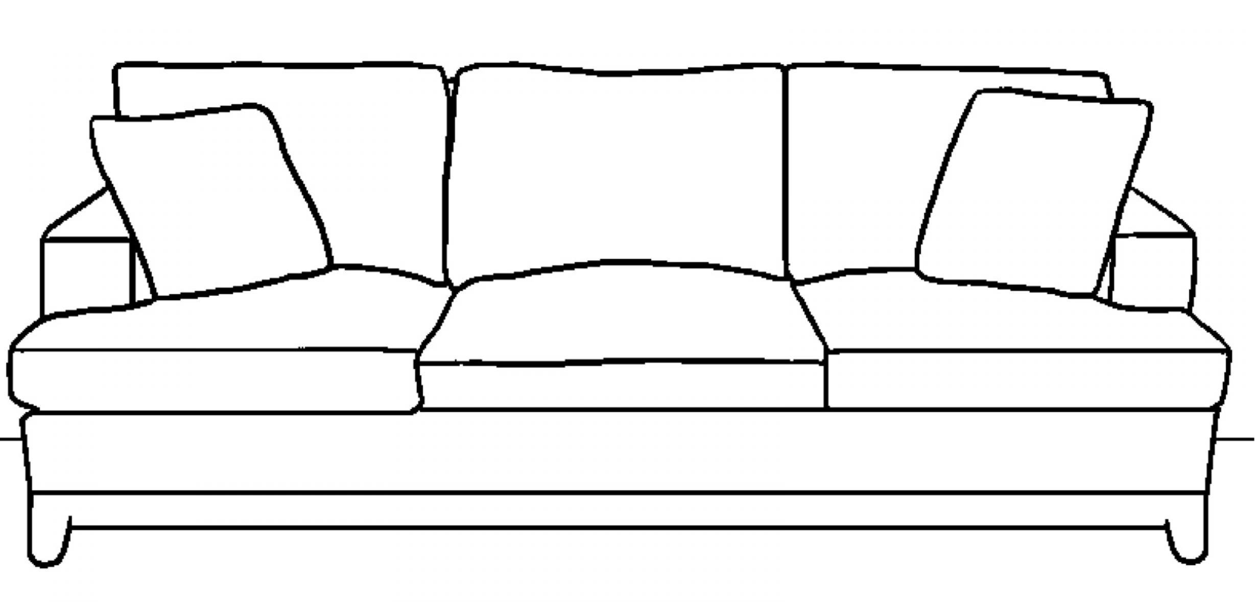 Раскраска диван – Развивающие иллюстрации