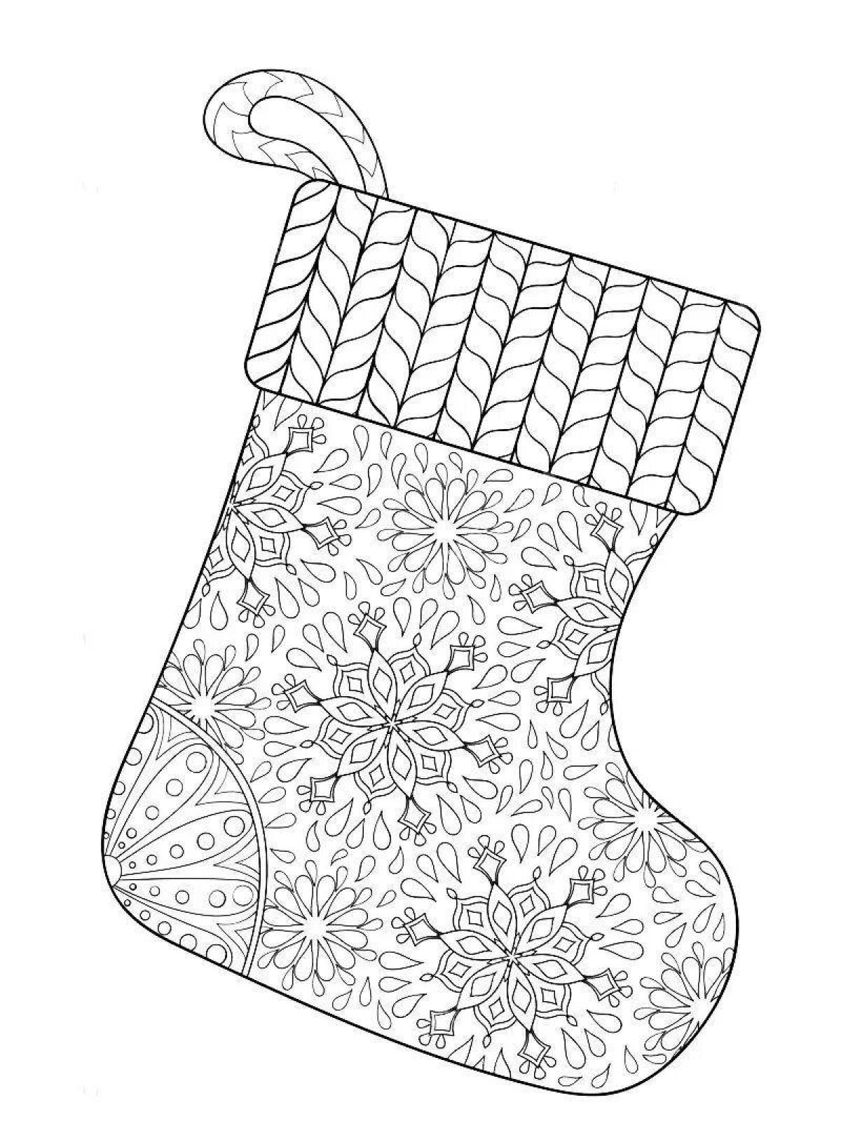 Раскраски Рождественские носки