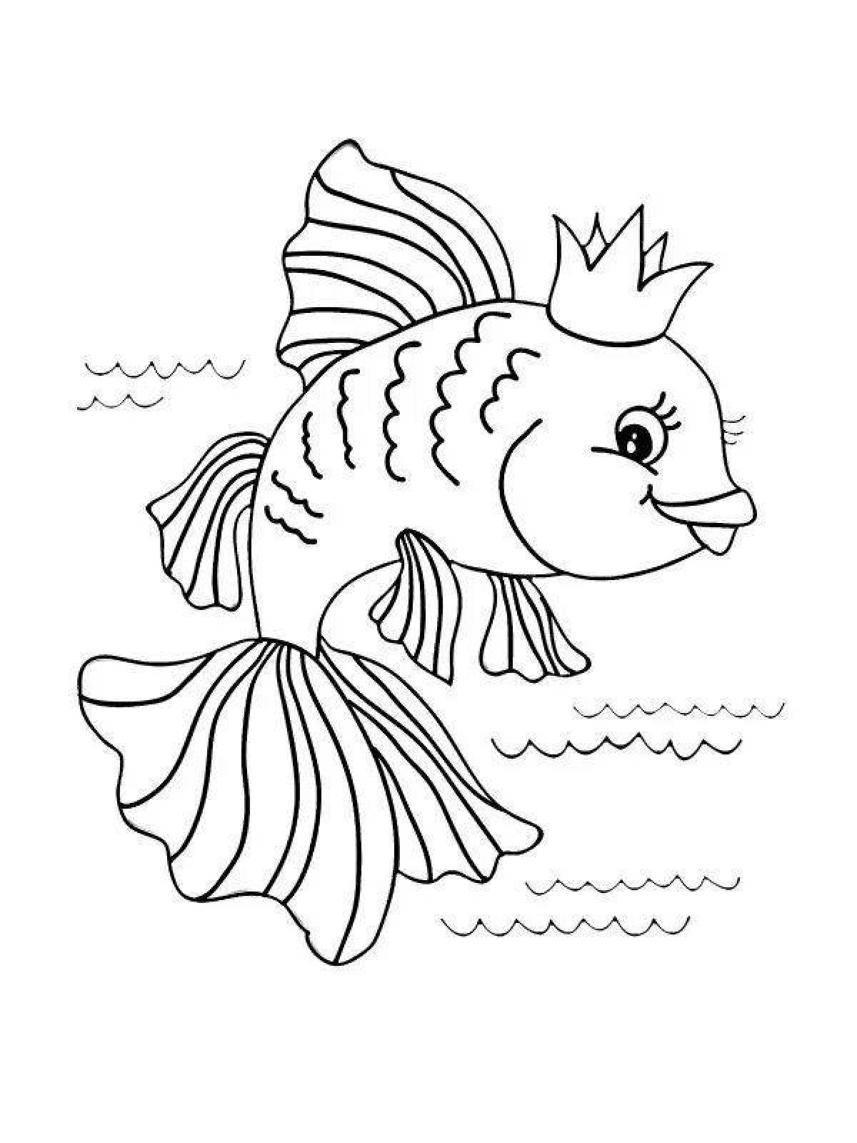 Морские рыбки.раскраска-антистресс для детей и взрослых. иллюстрация, изолированные на белом фоне.