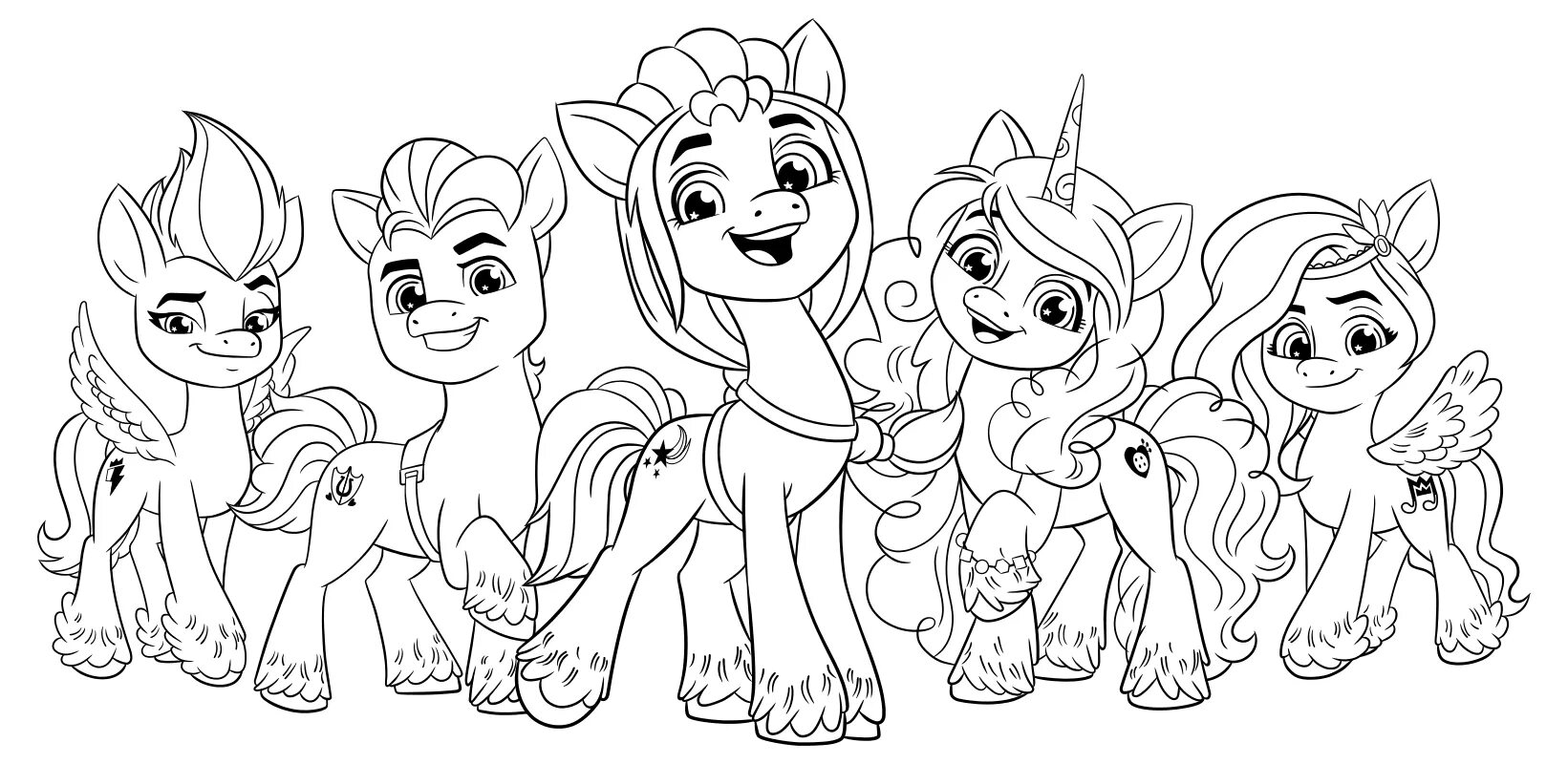 My Little Pony раскраска для детей 3,4,5,6 лет/Раскраска май литл пони для девочек/Огромная
