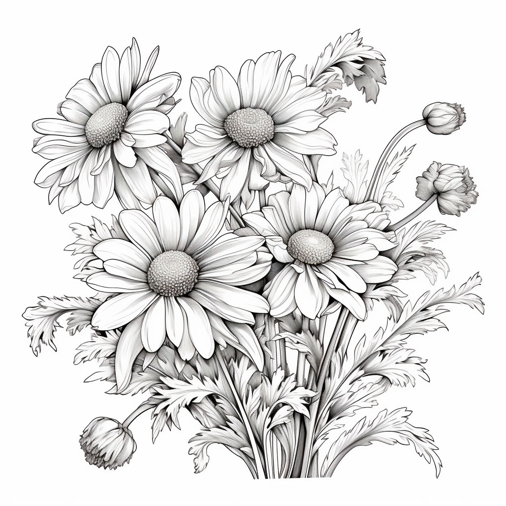 Раскраска цветочек ромашка простой рисунок для детей распечатать | Цветы