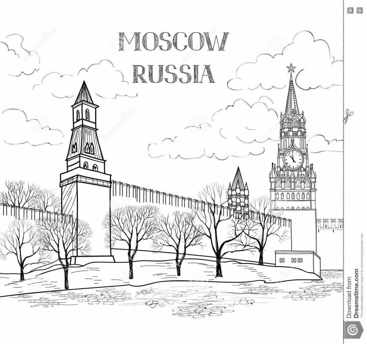 Картинки раскраски кремль (52 фото)