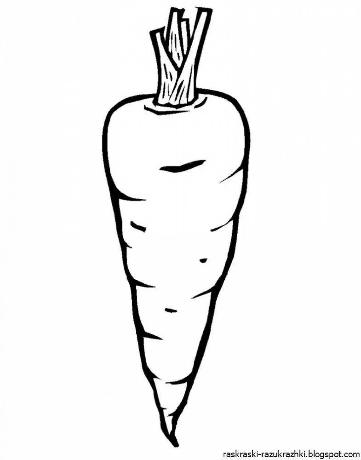 Раскраски Морковь распечатать на А4