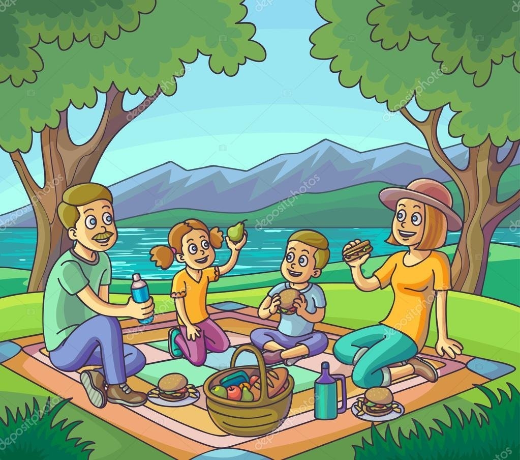 Family picnic: изображения без лицензионных платежей