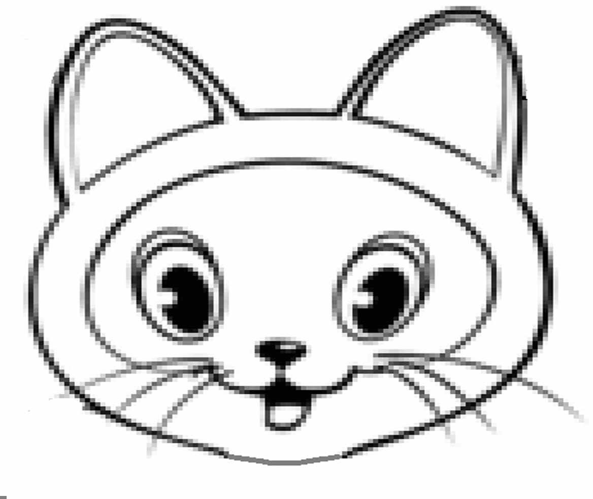 Морда кота рисунок детский (47 фото)