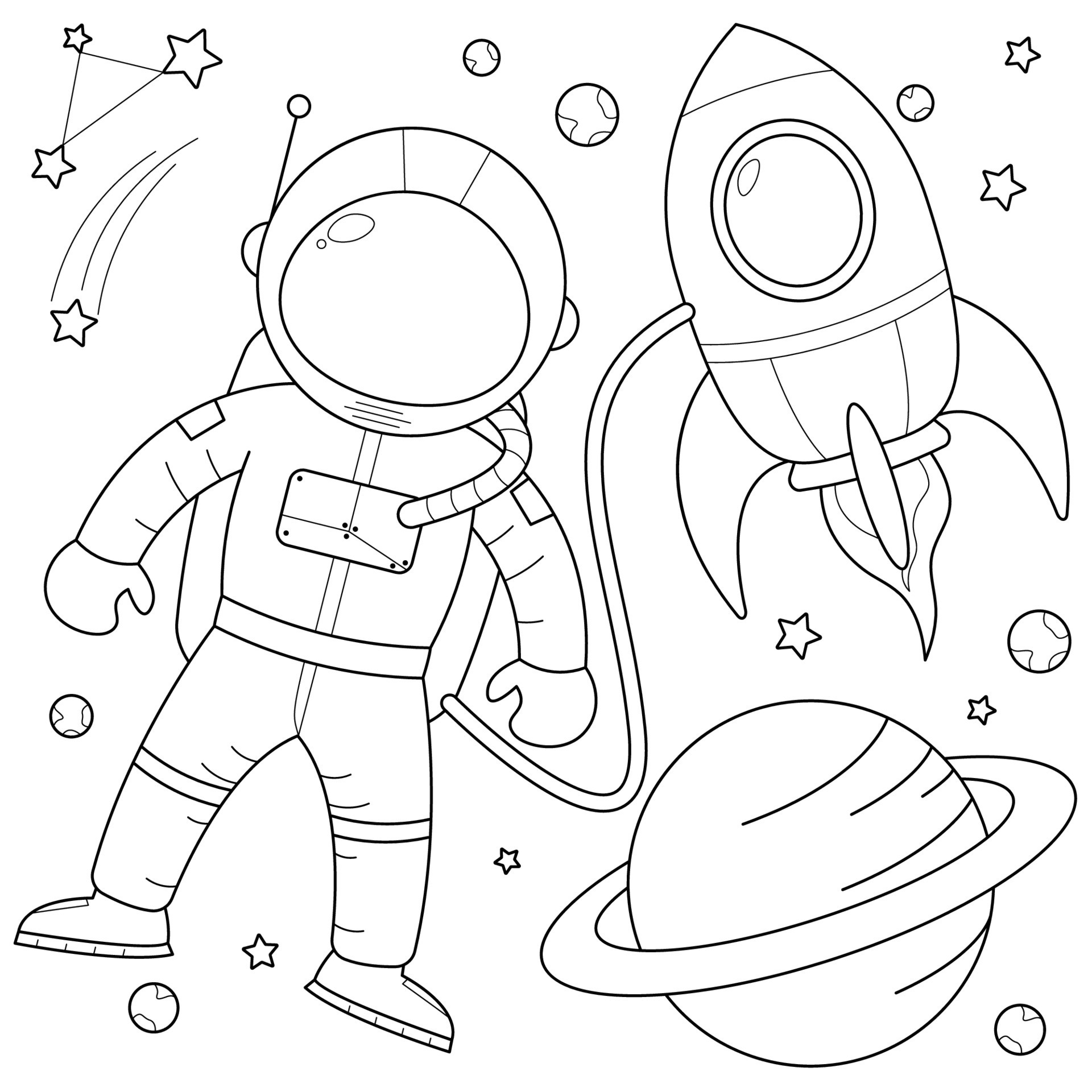Шаблон космонавта для поделки ко дню космонавтики. Раскраска. В космосе. Космонавт раскраска для детей. Раскраска космонавт в космосе. Ракета и космонавт рисунок раскраска.