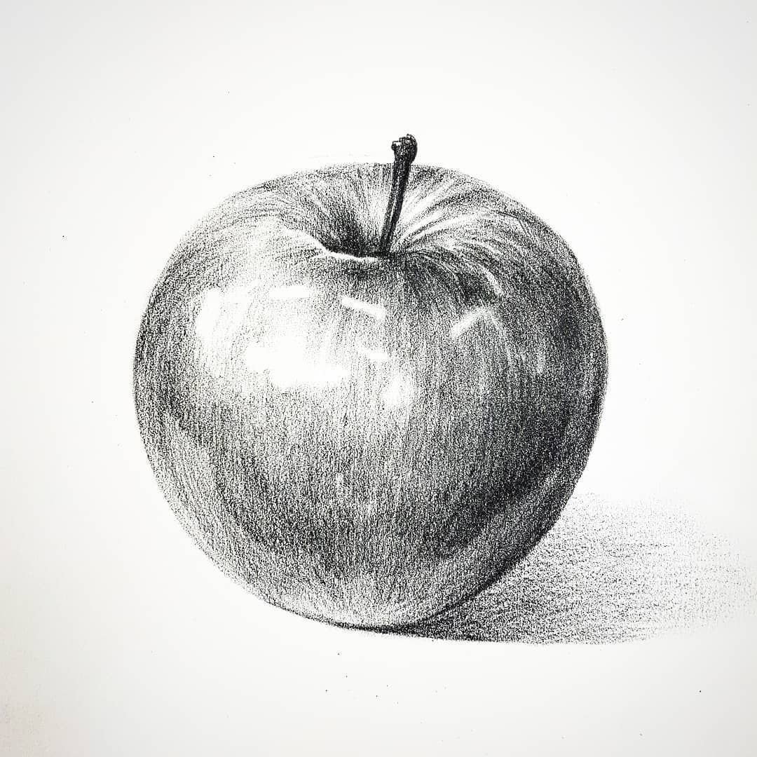 Картинки яблоко для срисовки