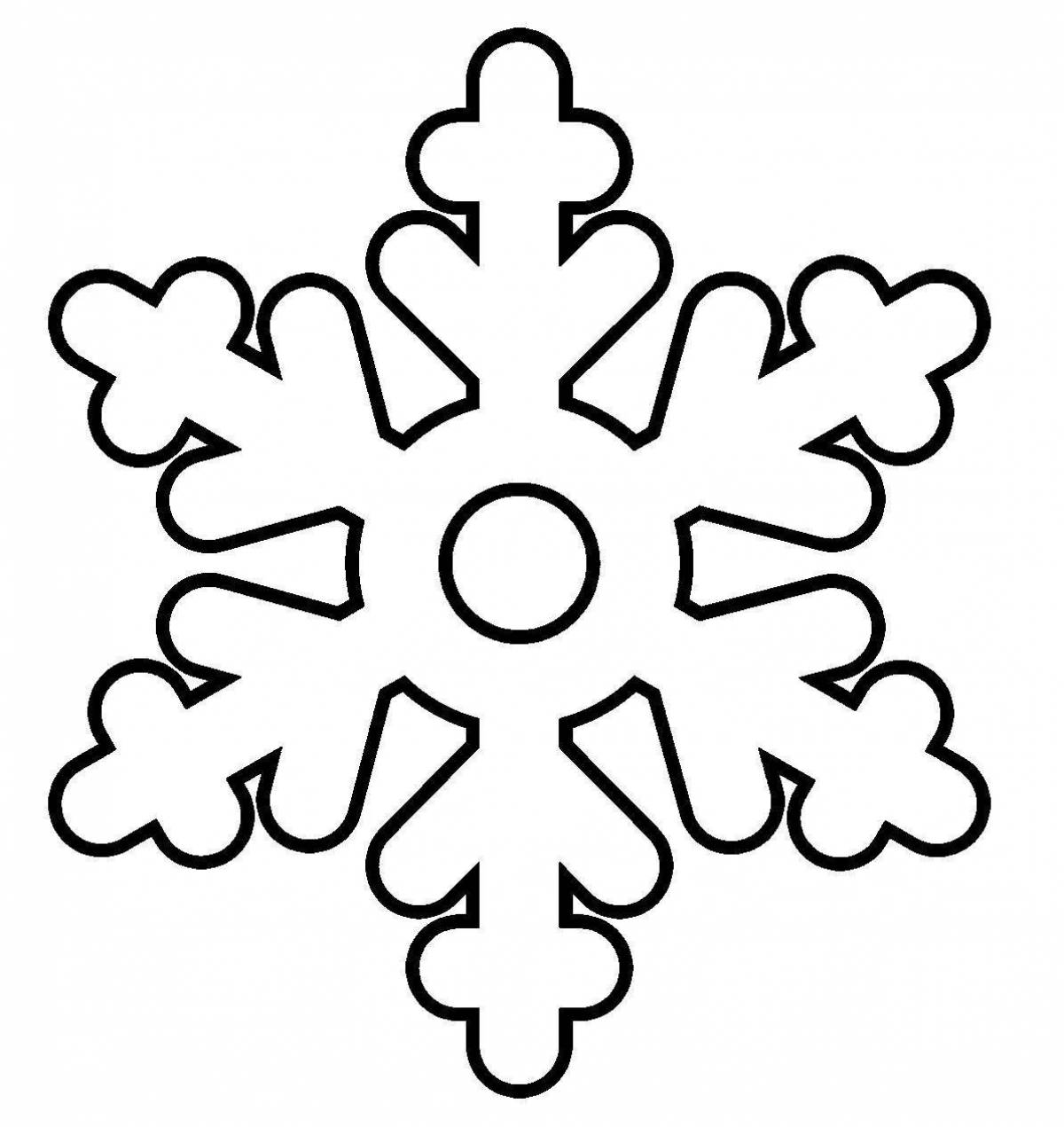 Раскраски Снежинка рисунок (37 шт.) - скачать или распечатать бесплатно #