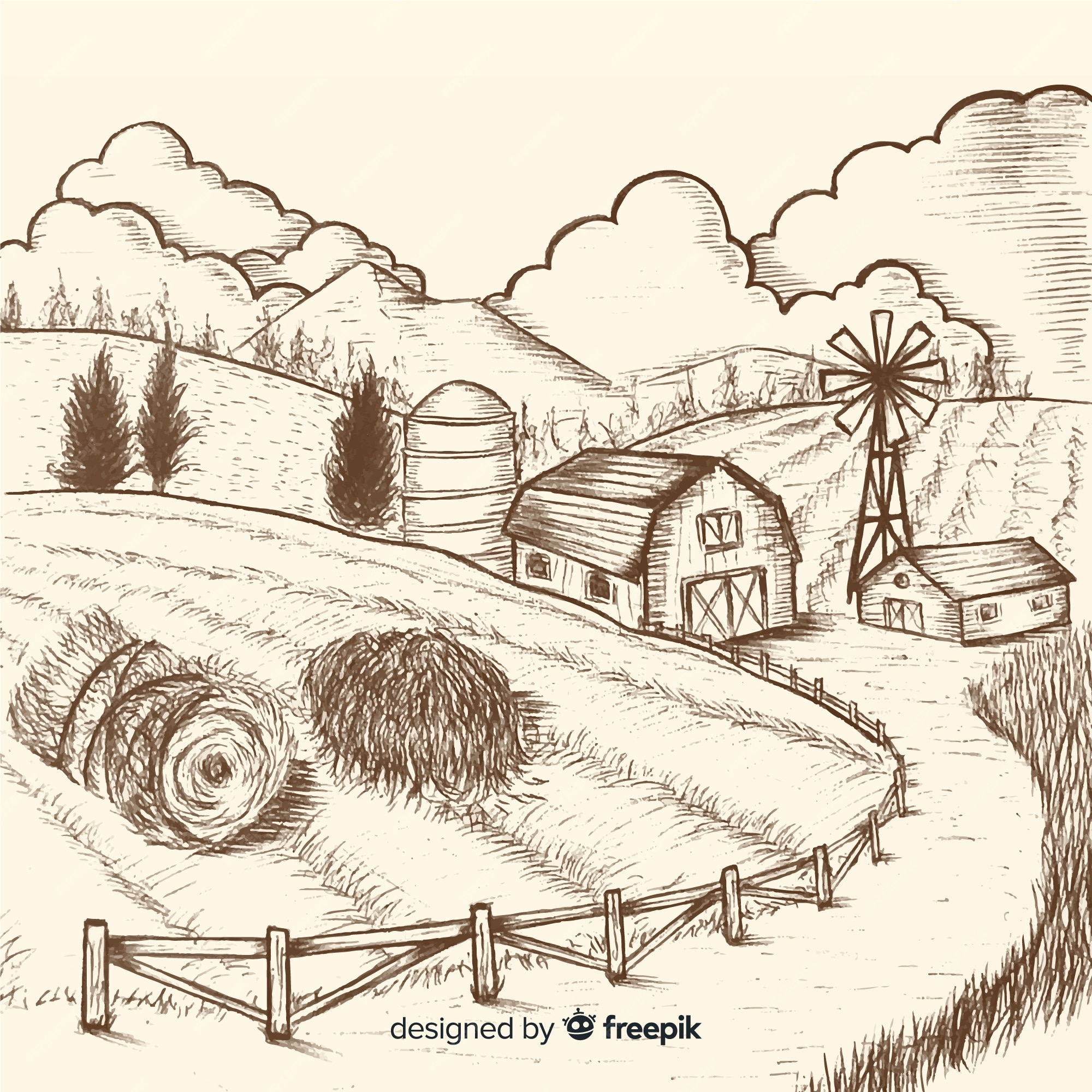 Как нарисовать ферму (63 фото)