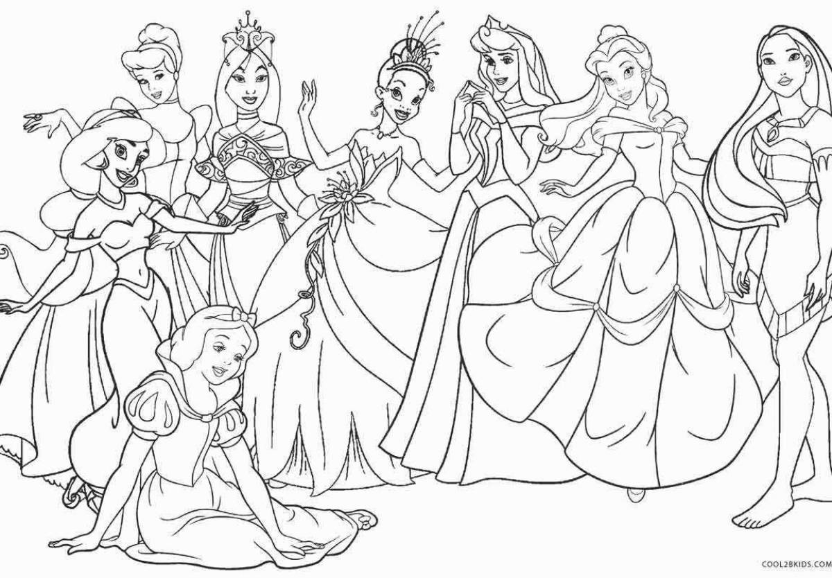 Раскраски принцессы Диснея