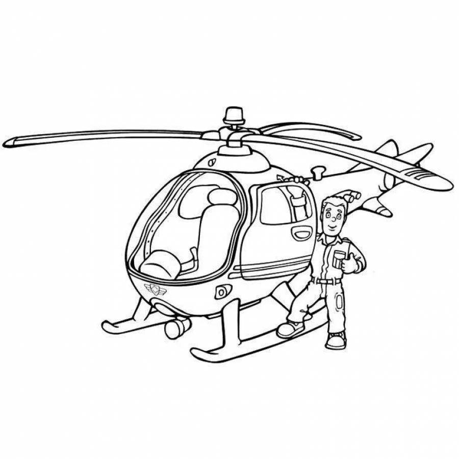 Раскраски - Самолеты и вертолеты