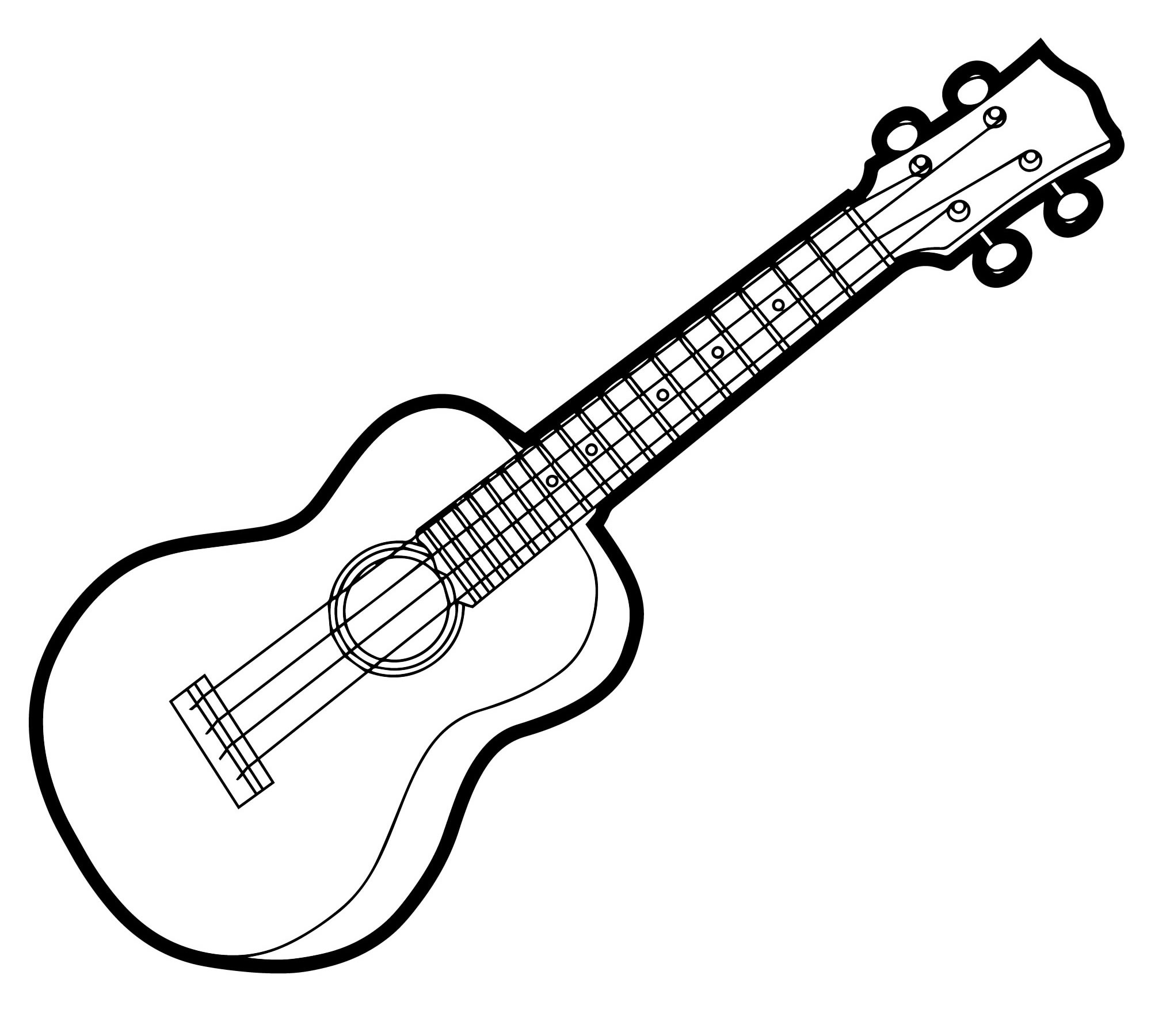 Раскраска Гитара и ноты