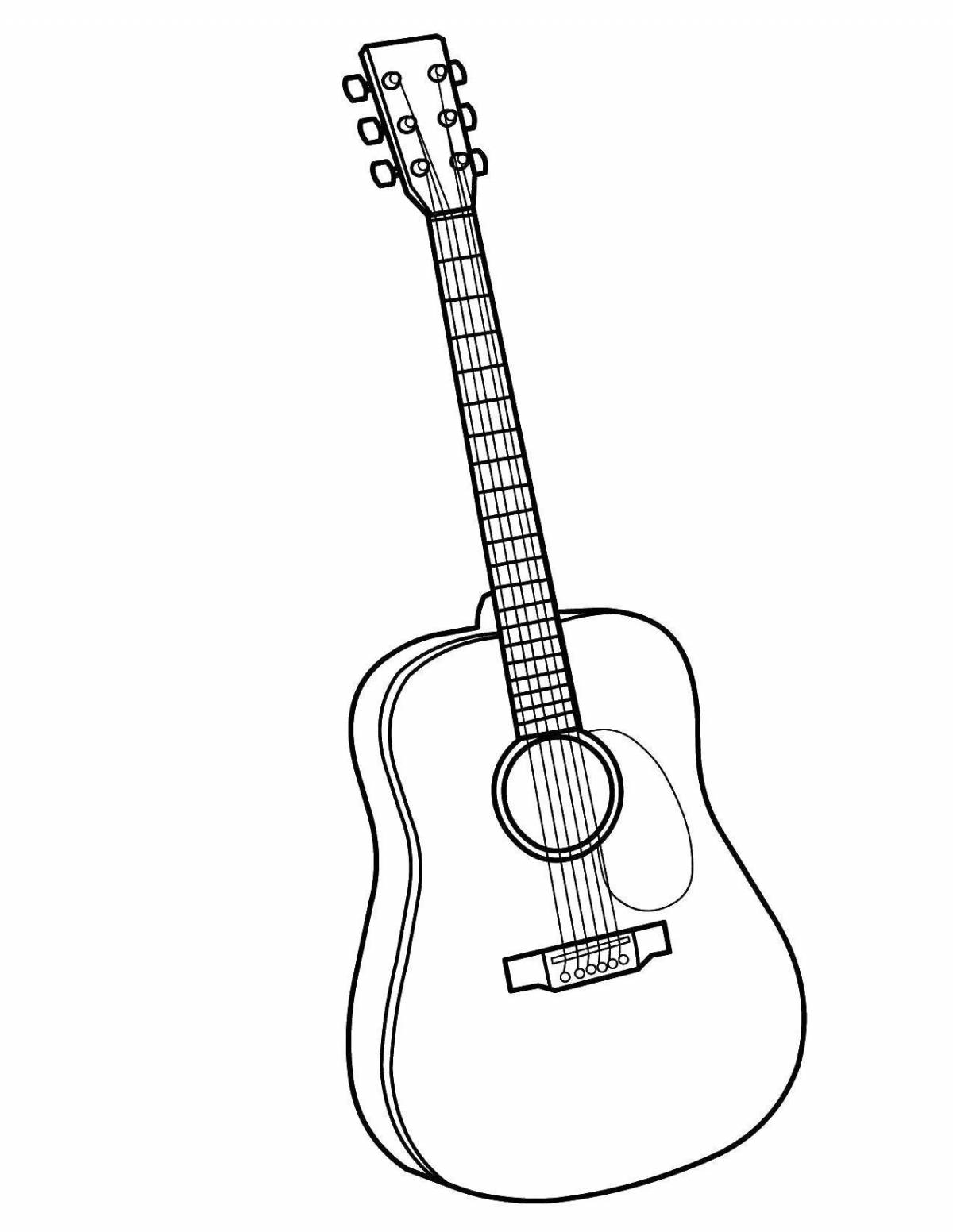Раскраски гитары 🎨 распечатать бесплатно для детей
