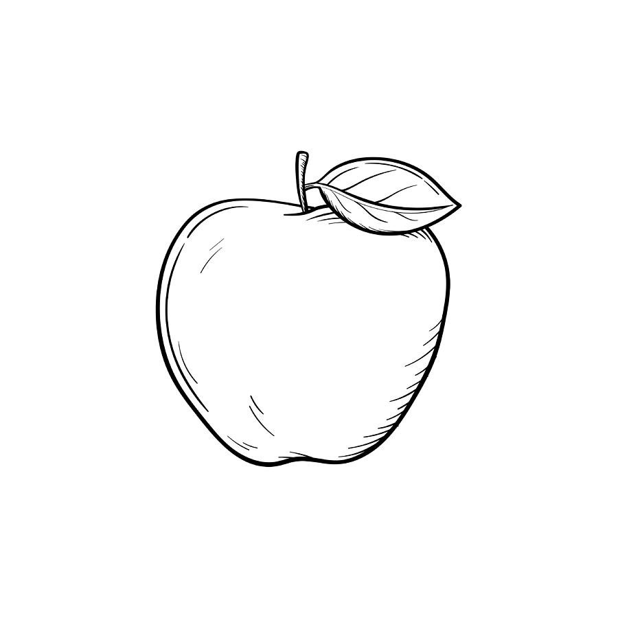 Яблоко маленькое рисунок - 50 фото
