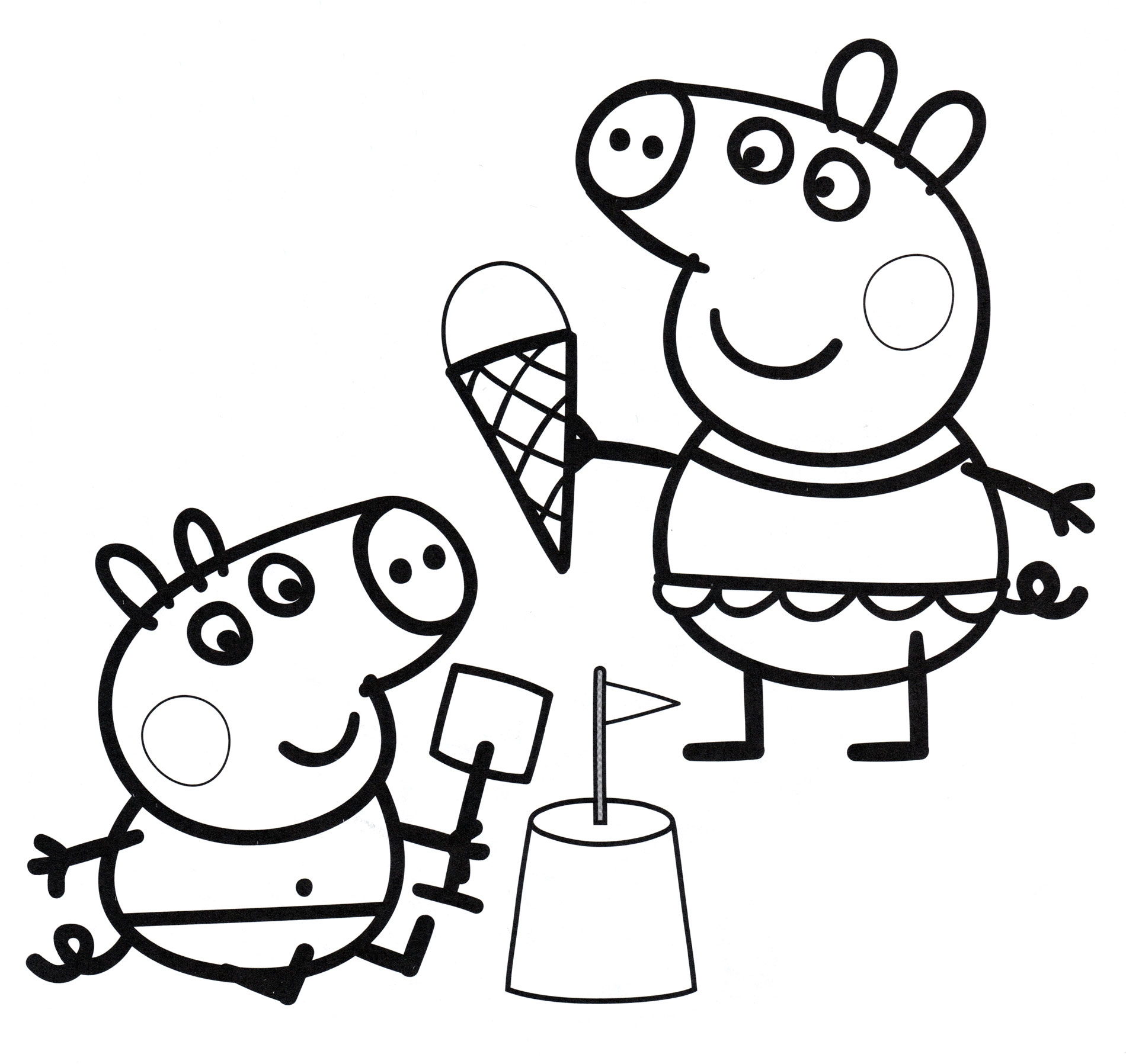 Раскраски Свинка Пеппа | Зарубежные | Мультфильмы, сказки, аниме, скачать и распечатать бесплатно