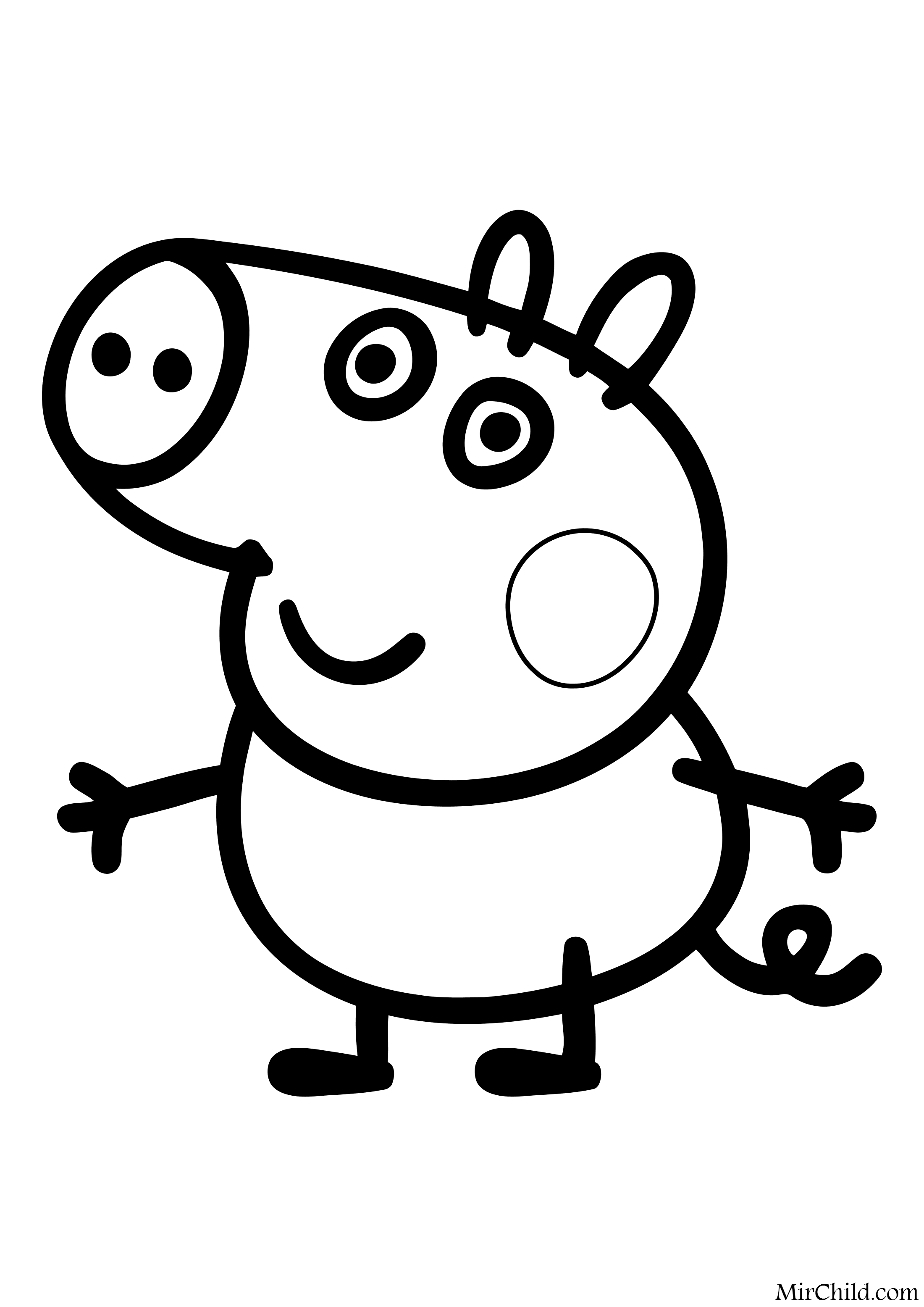 Свинка Пеппа (Peppa Pig) Раскраска пластилином Пеппа и Джордж 3 картинки