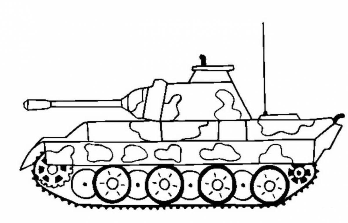 Как нарисовать танк. Простой рисунок танка для детей.