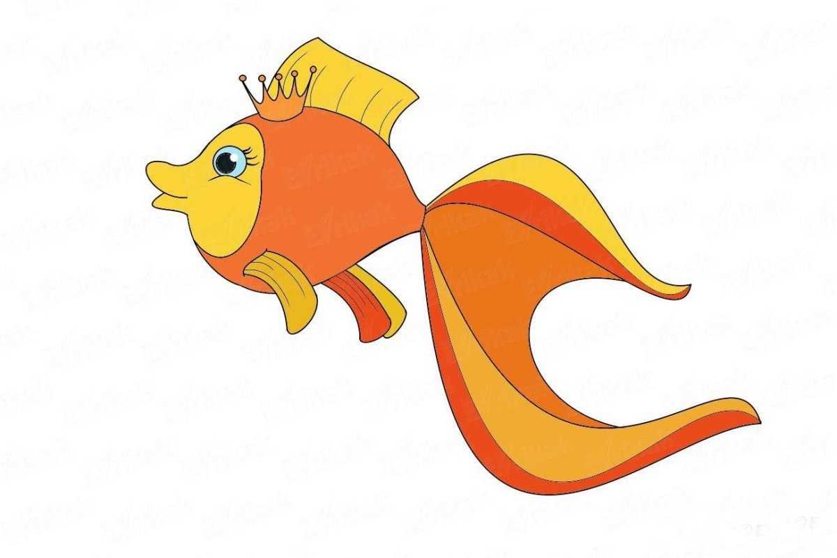 Раскраски Золотая рыбка Антистресс