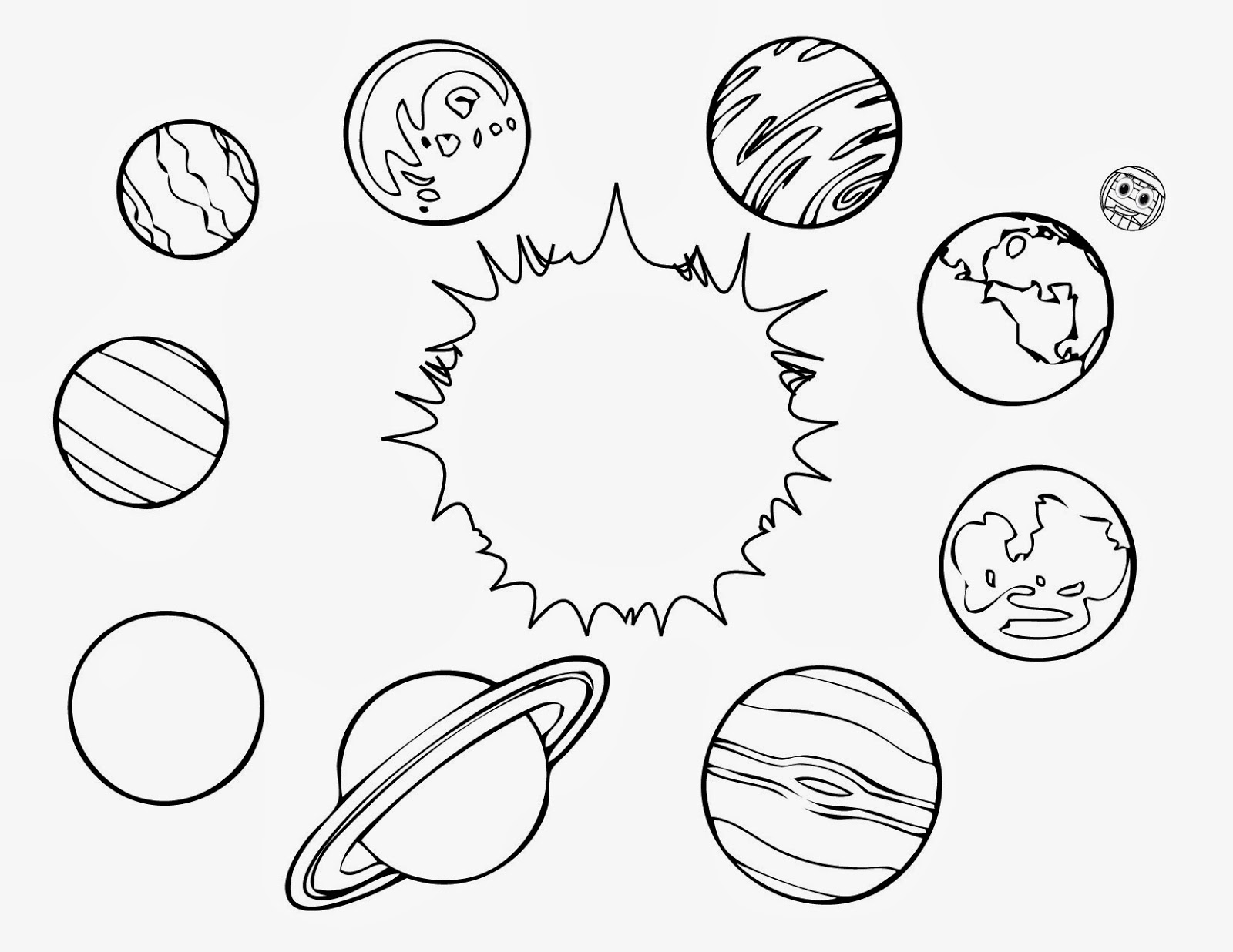 Раскраски Планеты | Солнце, звёзды, планеты, скачать и распечатать бесплатно
