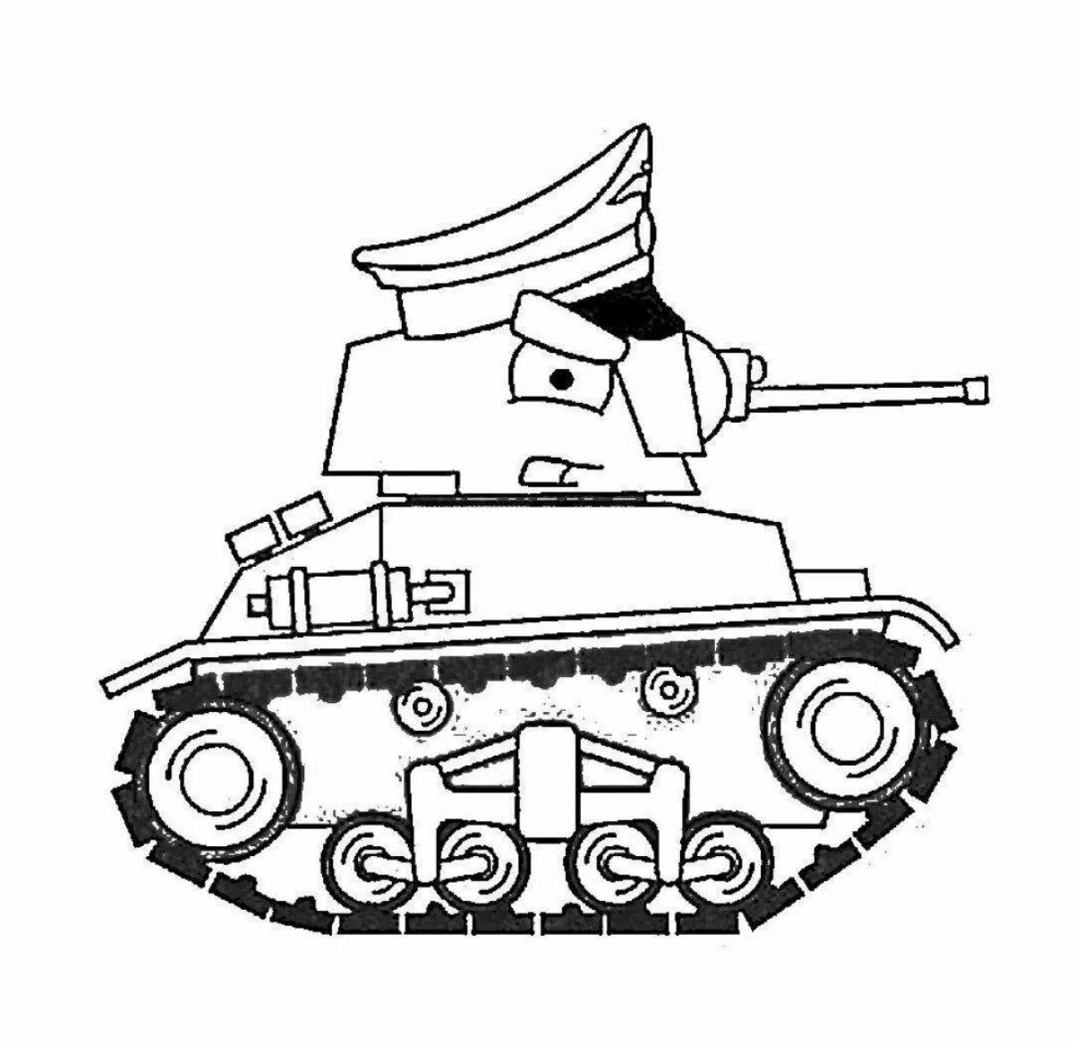 Раскраска - Автономный танк