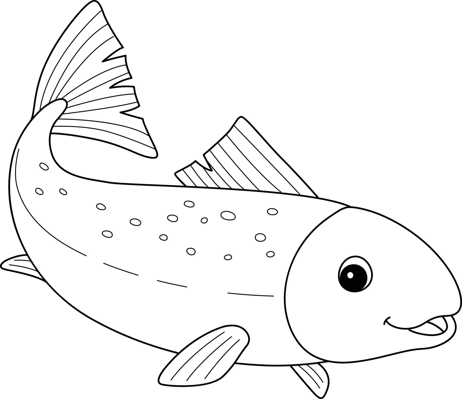 Красочные раскраски рыб для детей