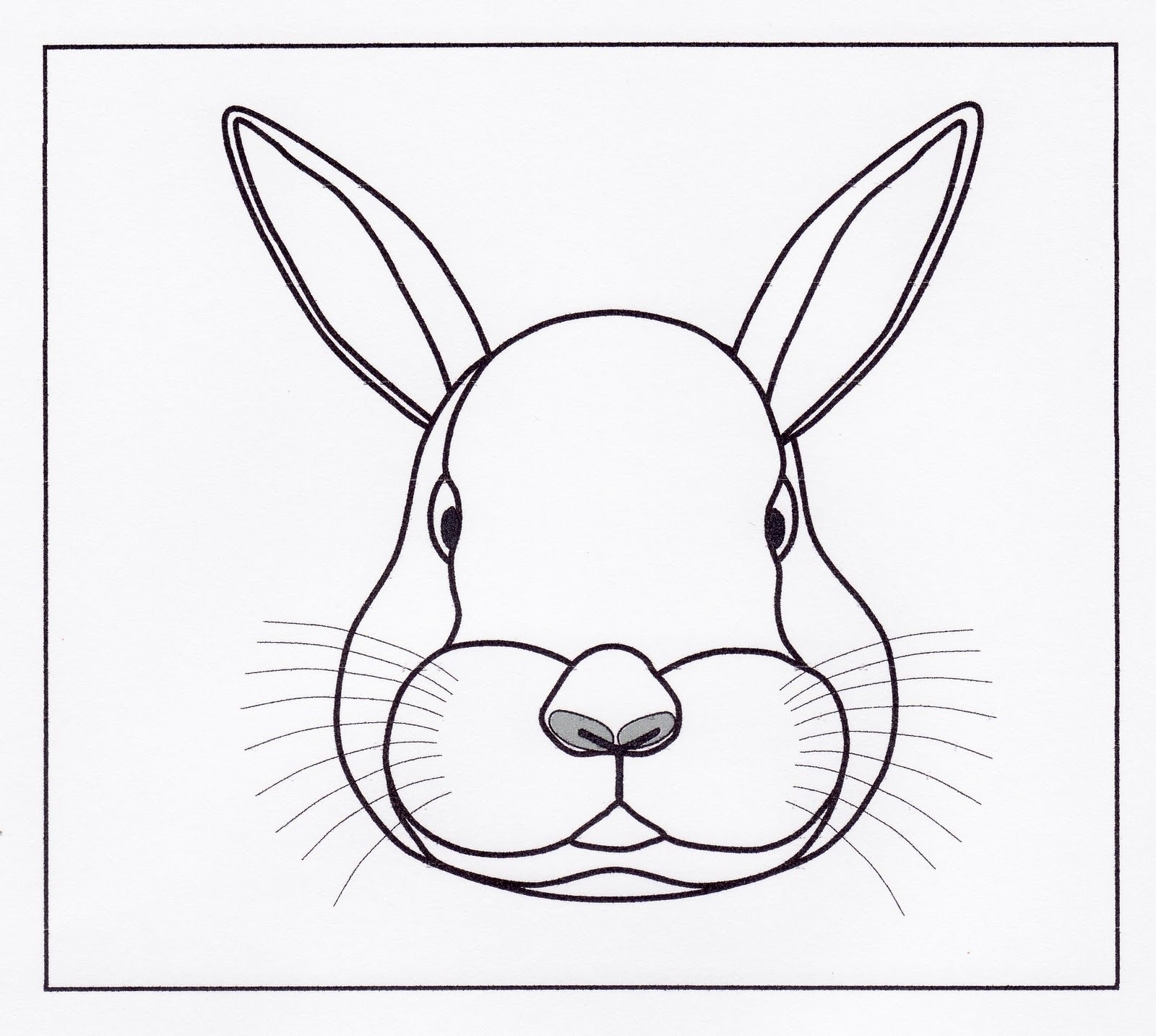 Голова зайца раскраска