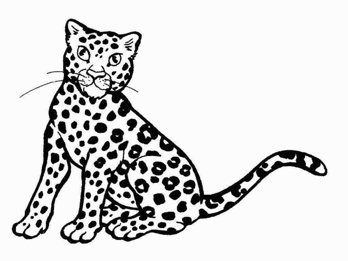 Раскраска леопард (олимпийский талисман)