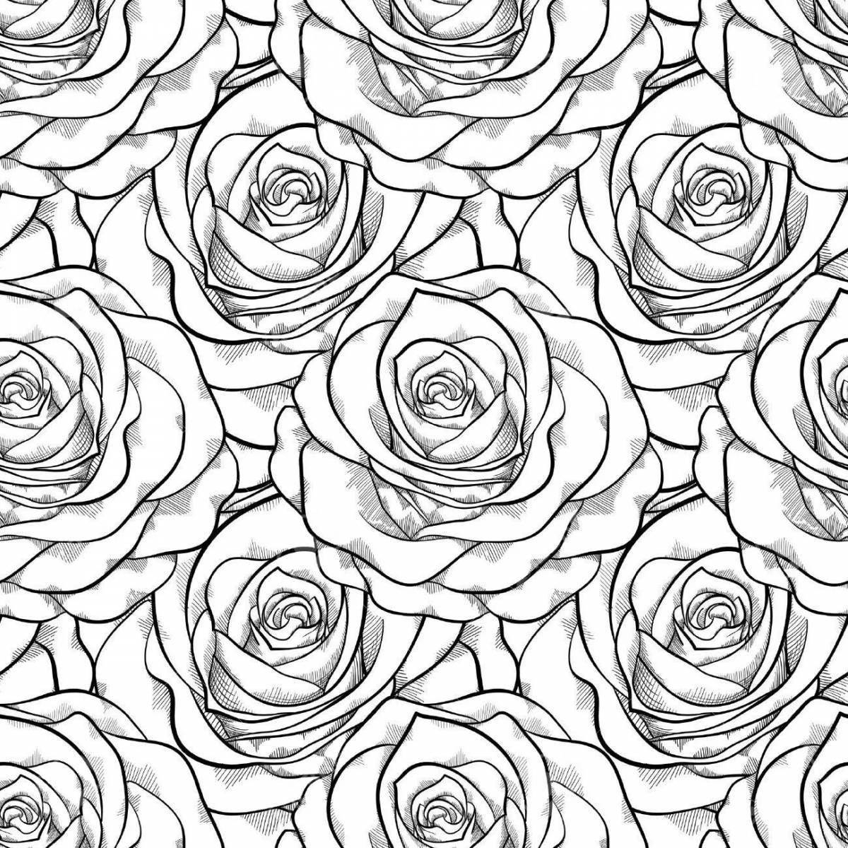 Цветок роза раскраска для детей - 78 фото