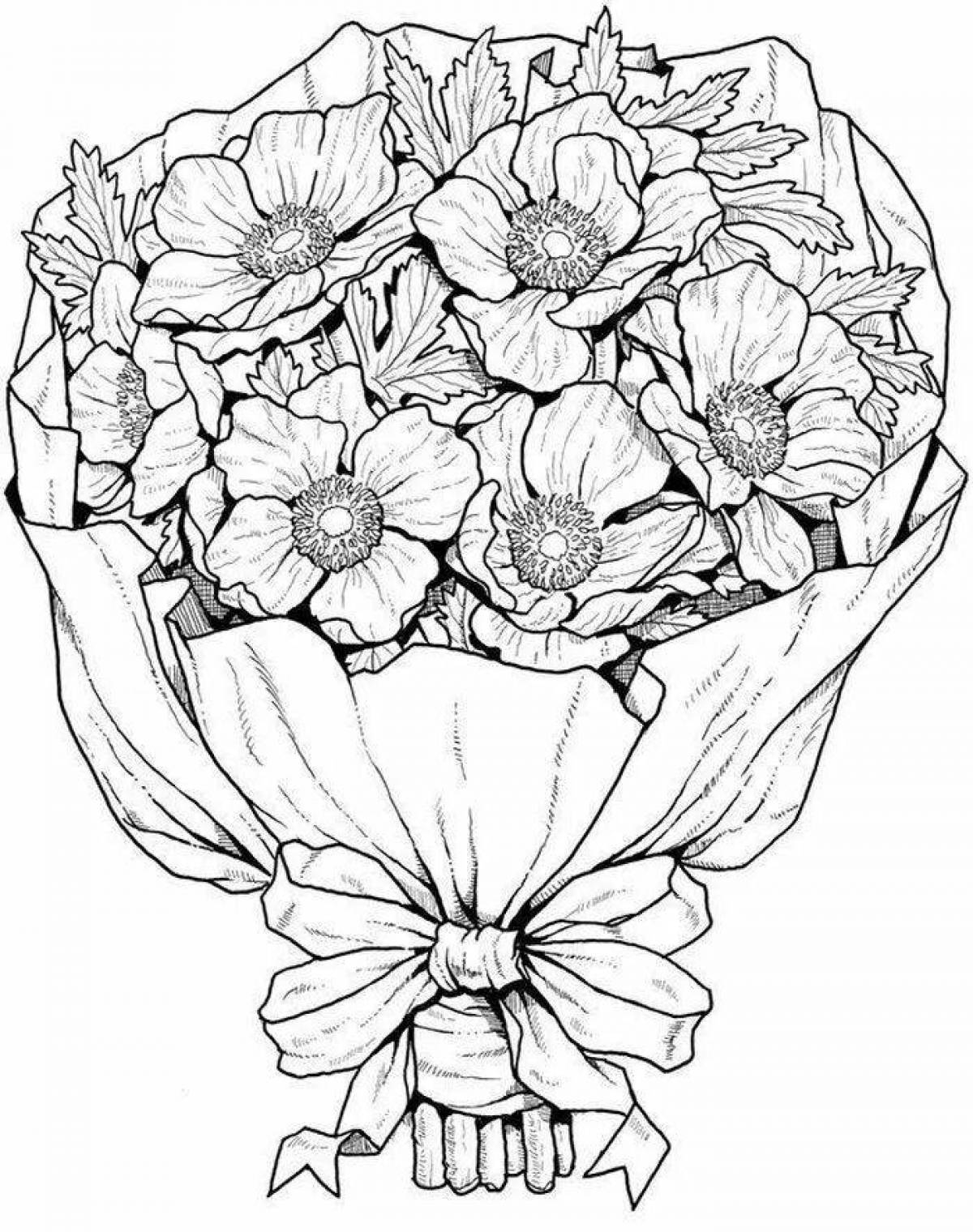 букет цветов красивый рисунок карандашом