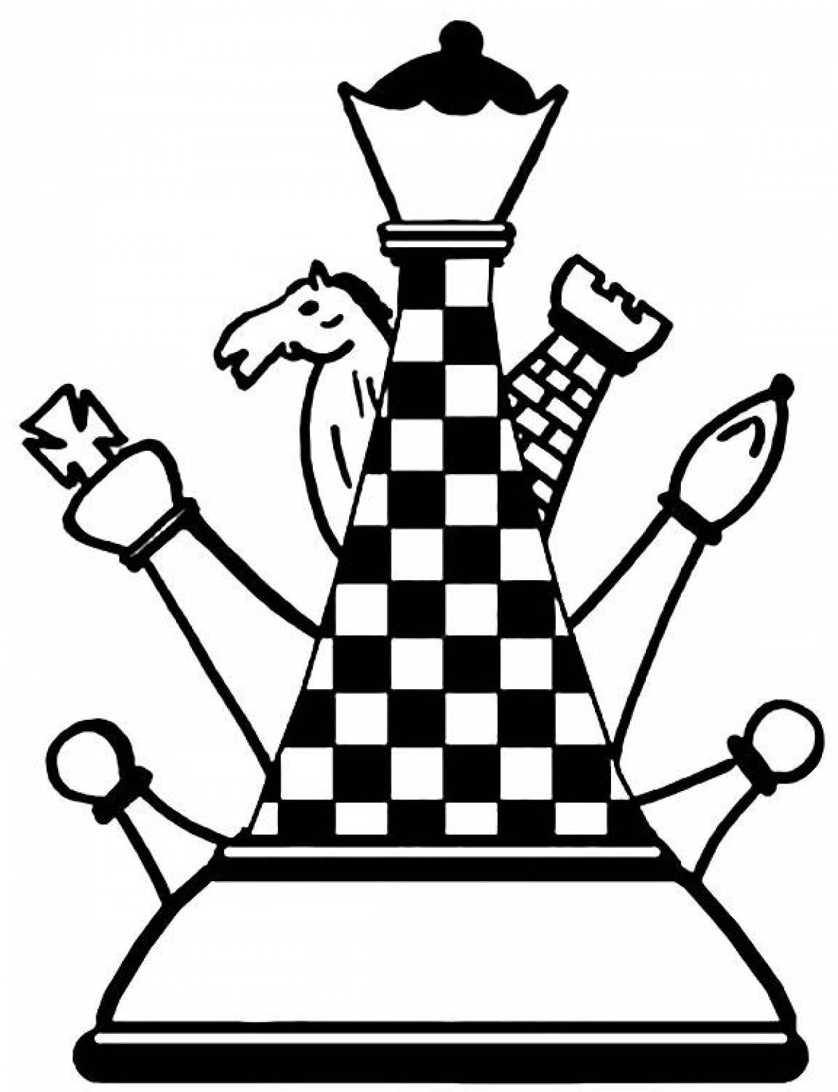 Раскраска шахматная - 64 фото