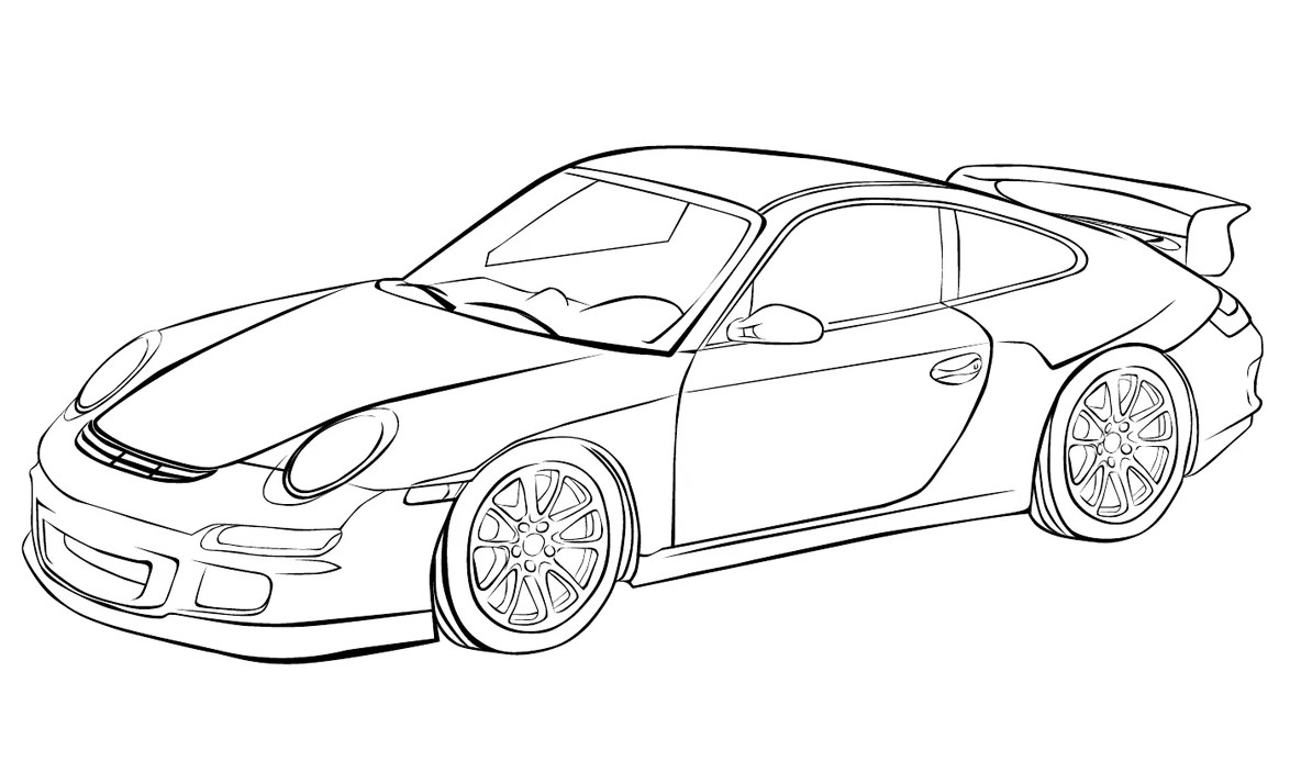 Раскраска Кроссовер Porsche Cayenne