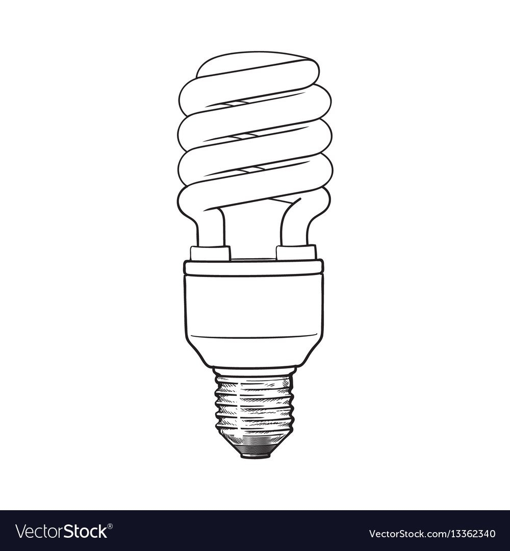 Энергосберегающая лампочка рисунок