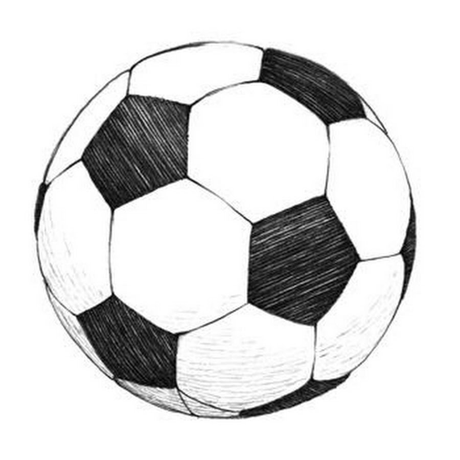 Футбольный мяч рисунок карандашом - 65 фото