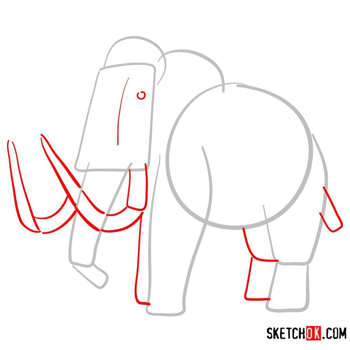 Рисунки мамонта для срисовки