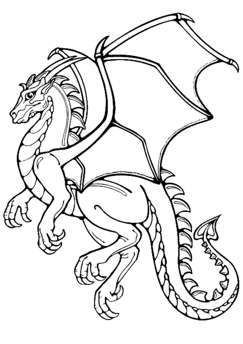 Раскраски драконов для детей - забавные сказочные драконы