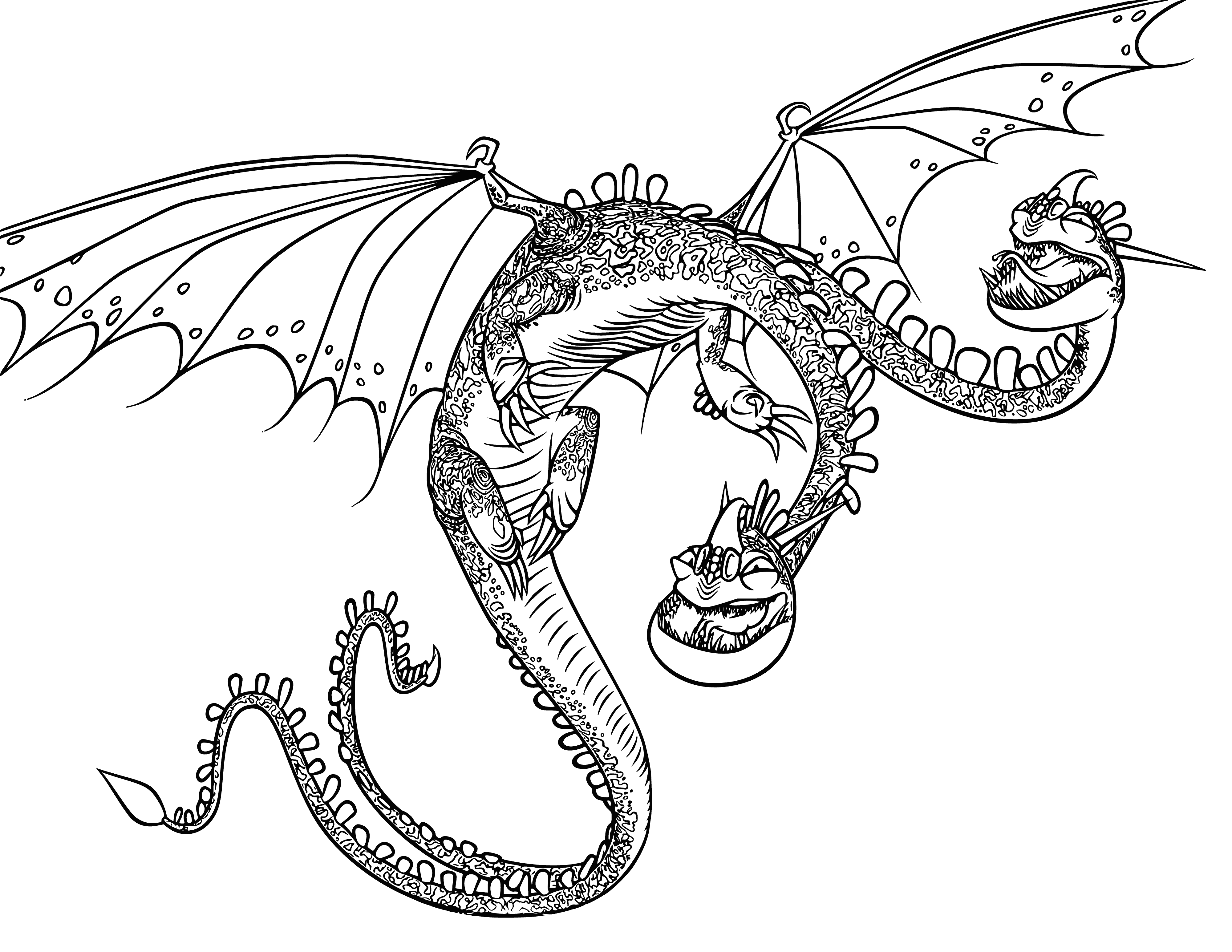 Раскраски Драконов распечатать или скачать бесплатно в формате PDF
