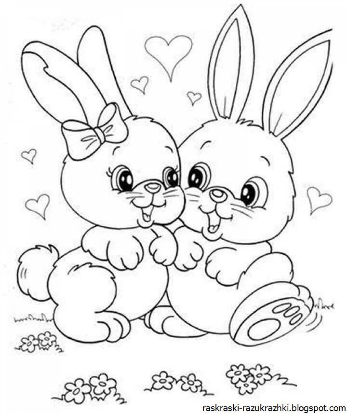 Книжка-раскраска KiddieArt «Лиса и заяц»