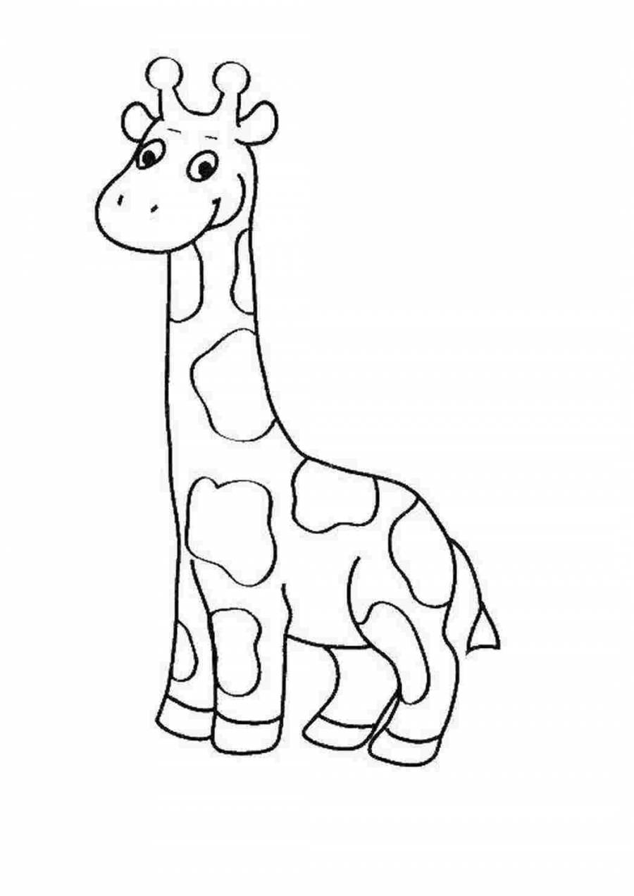 жираф рисунок раскраска