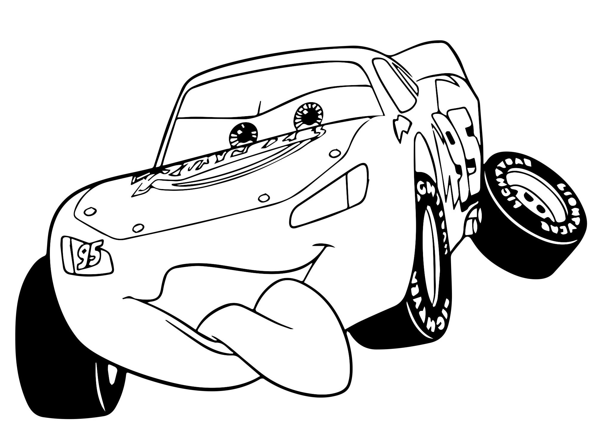 Раскраски из мультфильма Тачки (Cars)