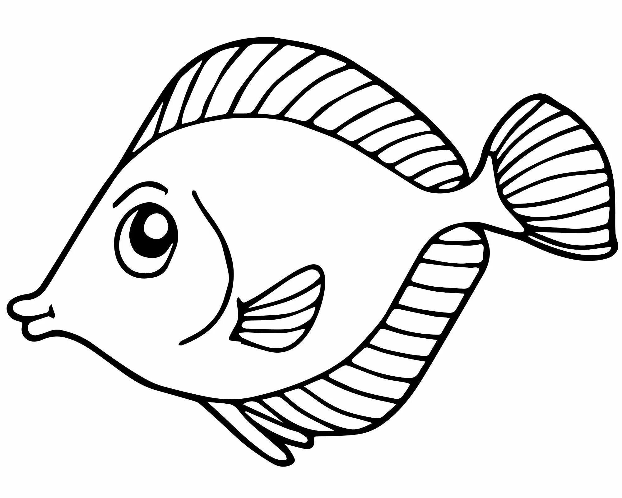 Раскраска рыбка для малышей 65 фото